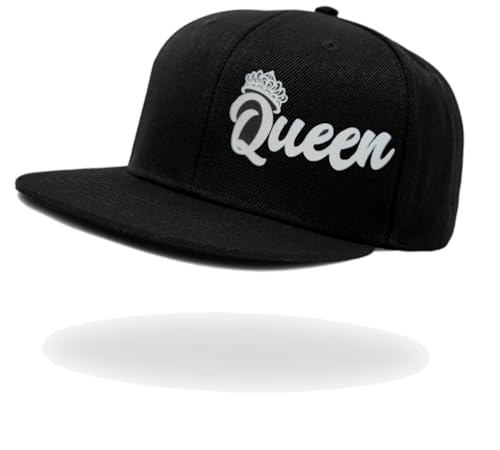 Image of Tai & Zai Black Snapback Hat with Printed, Adjustable Flat Brim Cap, Six Hole Breathable Design