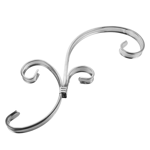 Ipetboom Dekorative Edelstahl Geländerteile für Balkon und Garten Weiße Metall Zaunzubehör Blütenornament Modulare für Fenster und Türgeländer