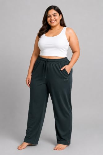Image of CUPID Women's Cotton Track Pants Regular Fit Lounge Wear Gym Joggers Sports Trouser Night Pants for Ladies