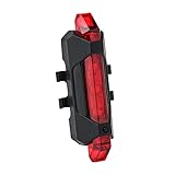 USB ricaricabile: luce posteriore in bicicletta con batteria al litio a sostegno ricaricabile USB.