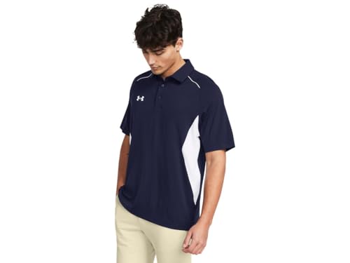Image of Under Armour Mens Title Polo - Fast Drying LG Midnight Navy-White