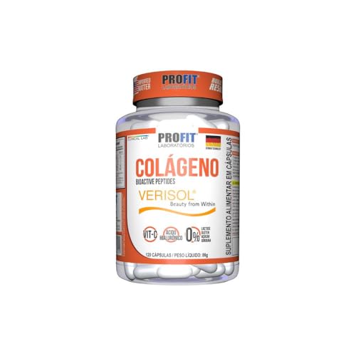 Colágeno Hidrolisado Verisol com Vitamina C e Ácido Hialurônico Profit 120 Cápsulas