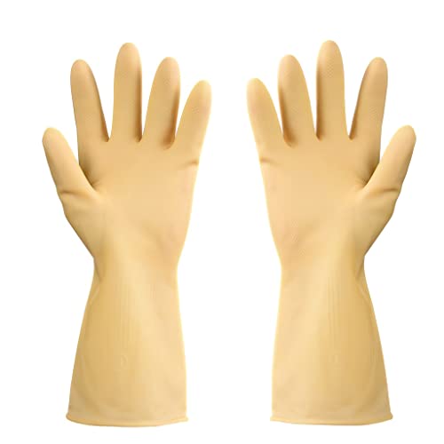Gants de latex pour vaisselle cuisine nettoyage ménage - Protection mains étanche