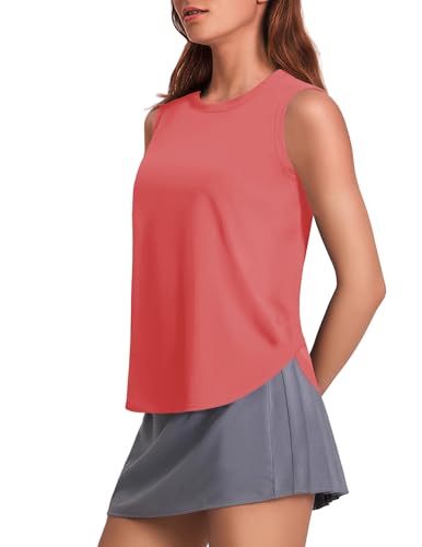 Image of PINSPARK Workout Tank Tops Woman Ice Silk UPF 50+ Athletic Yoga Shirts