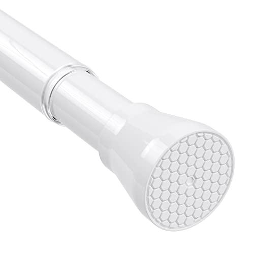 Image of Tension Rods for Windows 28 to 48 Inch Curtain Rods No Drilling White Tension Curtain Rod TSmall Shower Spring Rods Adjustable Curtain Rod Short Shower Tension for Closet, Doorway