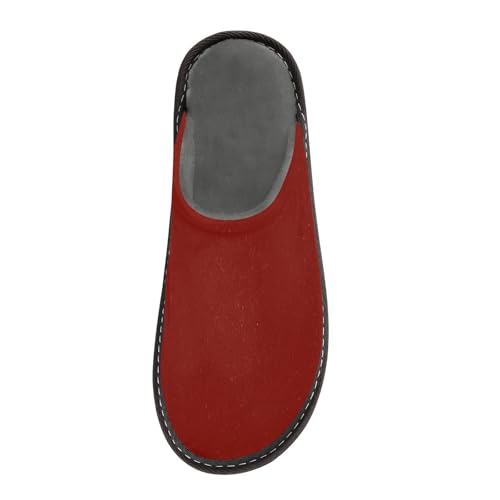 ODAWA Barn Red Comfy Washable Fall House Slippers, Memory Foam Mens Slip On House Shoes Size 4-53