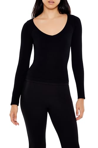 Haut en tricot côtelé sans couture stretch et confortable