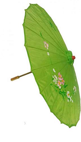 R&F SRLS Parapluie chinois vert parapluie, fête, transformation en tissu en bois, vert
