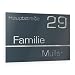 Produktbild Graviers Design Hausnummer aus V2A Edelstahl 160x110mm - Anthrazit RAL 7016 - Wetterfest Rostfrei Individuell anpassbar Straße Nummer Familienname - Made in Germany