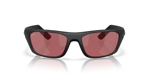 Costa Del Mar Whitetip Pro Sunglasses, Matte Black/Rose 580G, 57 mm