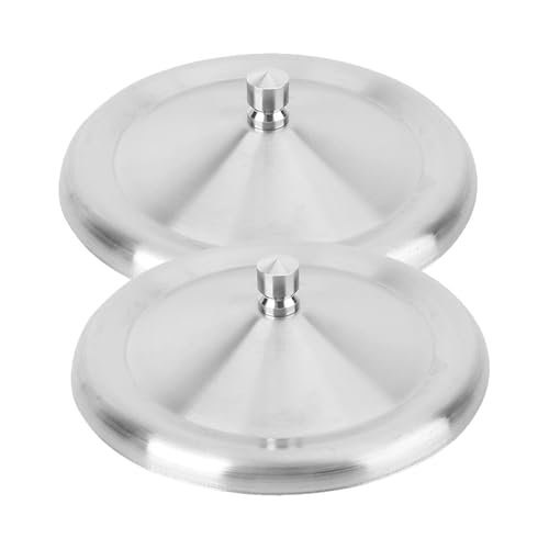 Artibetter 2個 ステンレス製マグカップ蓋 滑らかな丸型エッジで 水筒用シールキャップ 簡単着脱可能で便利なカップカバー