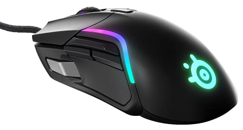Ratón USB gaming de 85 g para competir con 9 botones programables SteelSeries Rival 5 4