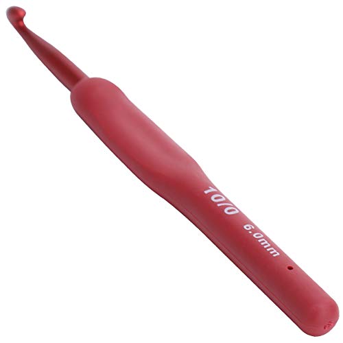 Ergonomic Crochet Hooks Set, 9 Sizes Silicone Soft Grip Handle Aluminum Knitting Needles Kit with Red Handle - Image 2