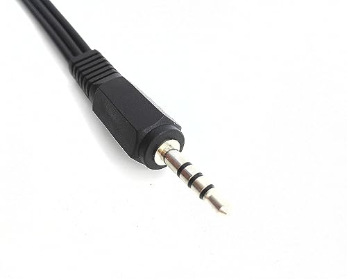zdyCGTime Black 3.5mm Plug Male to 3 RCA Female Adaptor Audio Video Cable(25CM) (F/M)) - Thumbnail 4