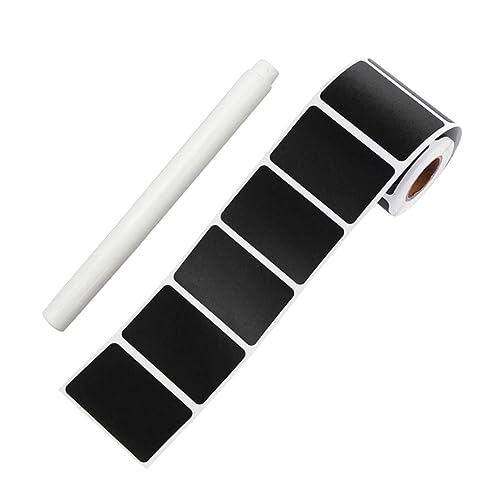 WEKAMOS 150個入り 剥がせる長方形黒板ステッカー 環境に優しい ラベル キッチン収納容器用 スパイスボトルや手作り に 防水 何でも書き換え可能