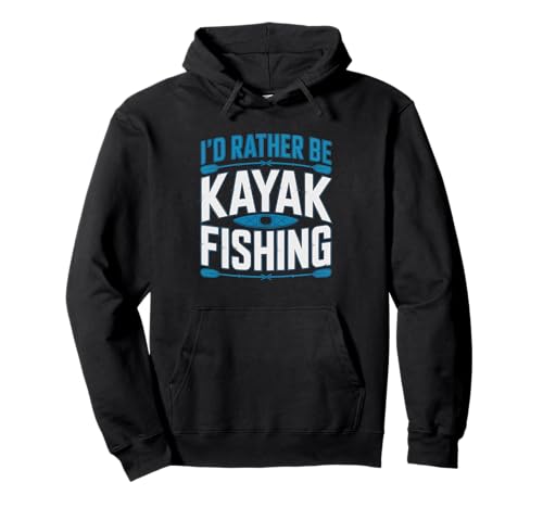 Kayakista Pescador Pesca Desde Kayak En Sudadera con Capucha