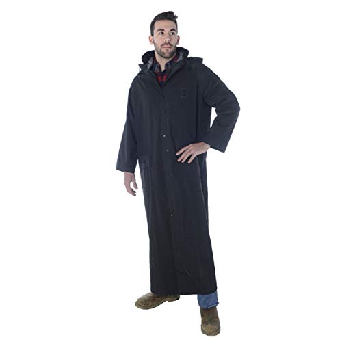 Cordova Safety Products Renegade Safety Raincoat with Detachable Hood - 2-Pieces - 60-Inch - 5X -Large- Black