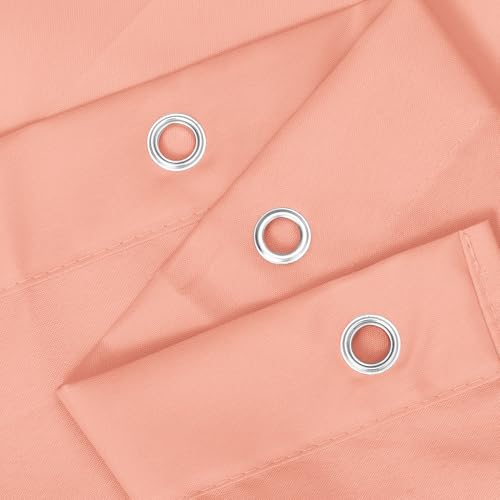 Image of N&Y HOME Fabric Shower Curtain or Liner with Magnets, Coral | Hotel Quality, Machine Washable, Water Repellent, Standard Size