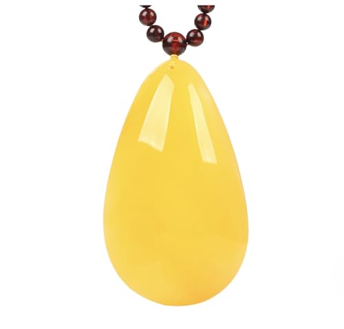 Honey wax pendant, natural amber pendant, chicken oil yellow pendant, men's and women's necklace