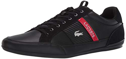Lacoste Men's Chaymon Sneaker, Black/Red Lace Up, 9 #TOP14