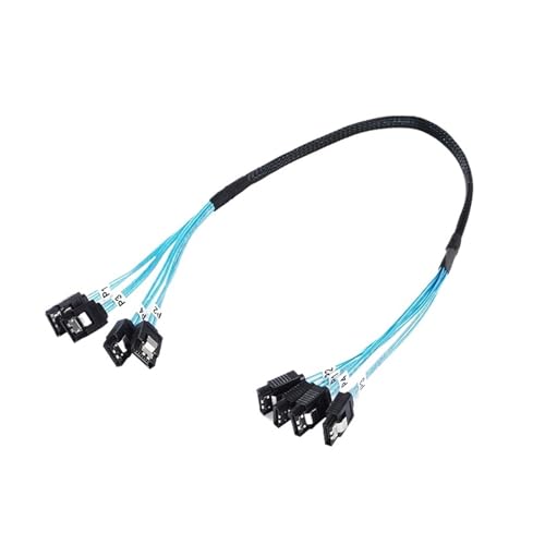 Cable 4 SATA a 4 SATA para tarjeta HBA IT MODE 50 cm miniatura 5