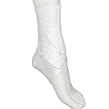 Cramer Products, Inc Active Ankle 329 Ankle Brace, White Ankle Compression Sleeve with Straps for...