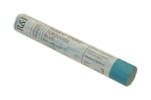 R&F Handmade Paints - Professional Oil Pigment Stick, Turquoise Blue, 38 ml