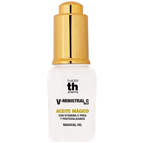 Thader Th Pharma V-Ministral C Sérum en Aceite Facial Mágico Gold Antioxidante con Vitamina C Pura y Proteoglicanos, 30 ml