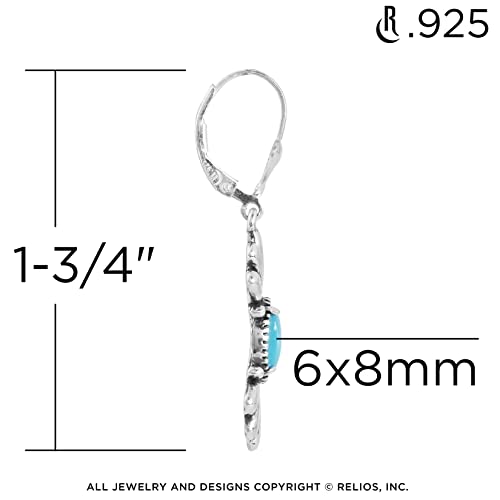 American West Jewelry Sterling Silver Women's Drop & Dangle Earrings Genuine Gemstone3