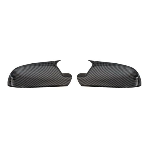 Ԃ̃obN~[nEWO Carbon Look black full replacement with clips car door side mirrors caps rearview mirror cover for A4 A5 B8 A3 A6 