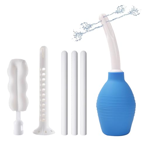 DBAKA Sex Toy Cleaner Care Kits for Male Masturbators Sex Doll Cleaning 5 Piece Adult Male Toy Maintenance Kit with Reusable Dryer Stick Cleaning Brush 310ml Irrigator