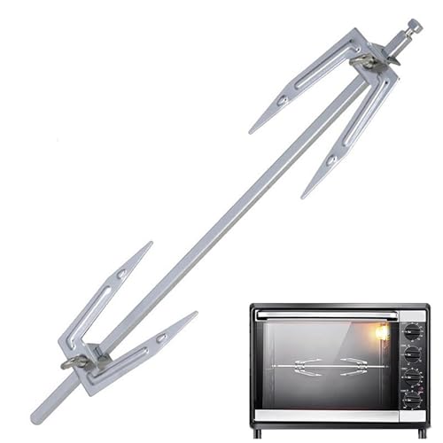 Forchetta Girevole – Supporto per Barbecue da Cucina per, spiedo Girevole e teglia | Ganasce girevoli universali in Acciaio, forchetta per Pollo Rotante Creativa, spiedo Girevole per la