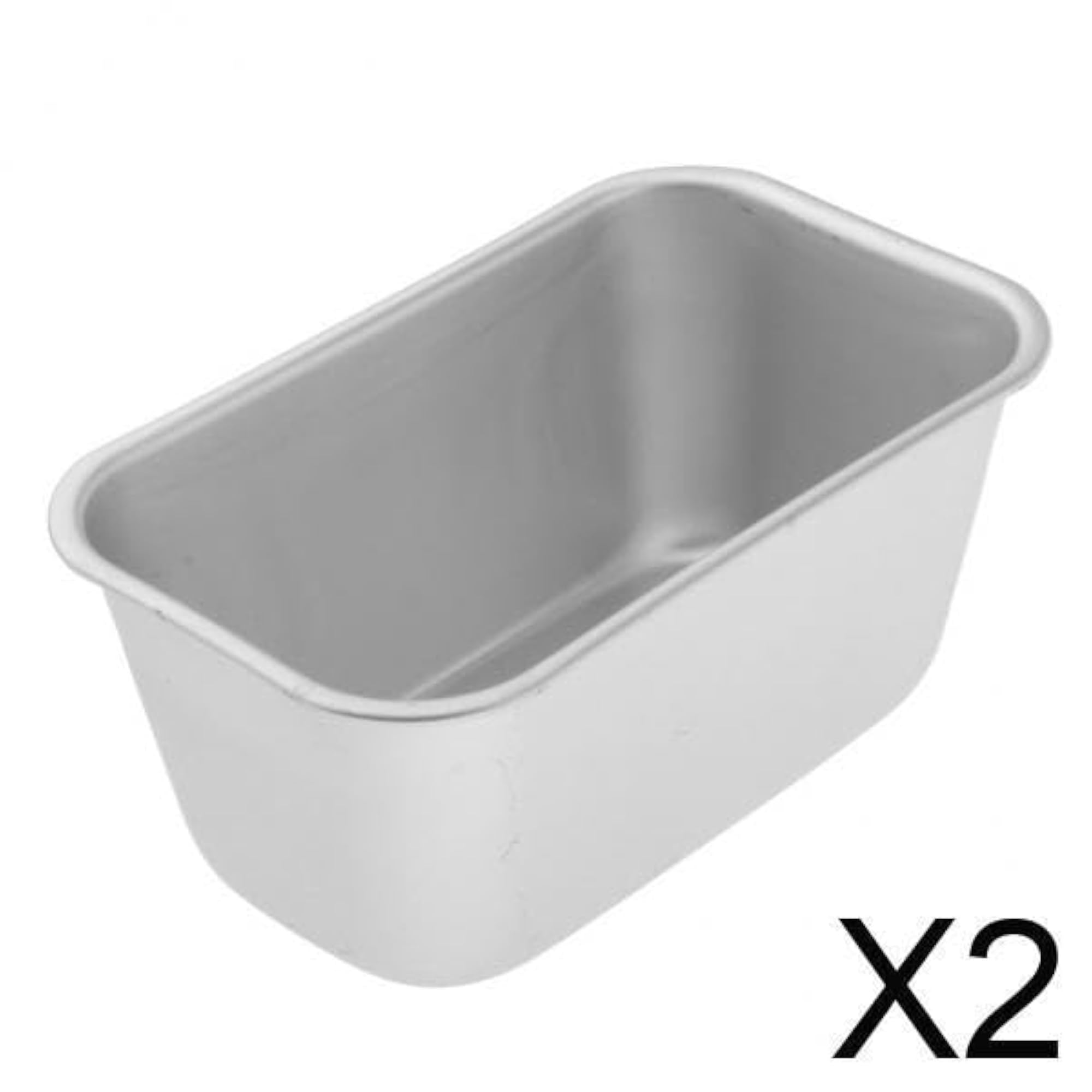 2x Aluminum Alloy Bakeware Loaf Pan for Baking