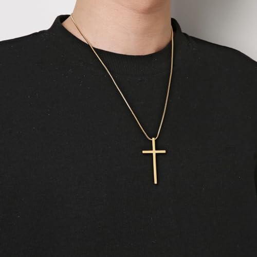 HZMAN Cross Necklace Gift for Family Stainless Steel Philippians 4:13 Bible Verse I CAN DO ALL THINGS Cross Necklace2