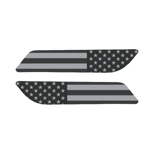 Insertos para Alforjas con Bandera Americana negra y gris para Harley Davidson Switchback 2012-2016 por Kustom Cycle Parts miniatura 1