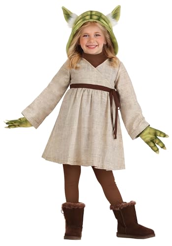 Disfraz de Yoda para niña con capucha y guantes