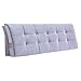 ZWH-Kissen Kopfteil|kopfteil Bett Kissen Rückenlehne Bett Kissen Doppelt Bett Vollständig Geschlossen Große Rückenlehne Doppelreißverschluss, 3 Farben 21 Größen (Color : Gray, Size : 165x10x58cm)