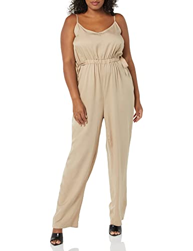 TEREA Millie Jumpsuit für Damen, mit Trägern, Hummus, Größe XXL