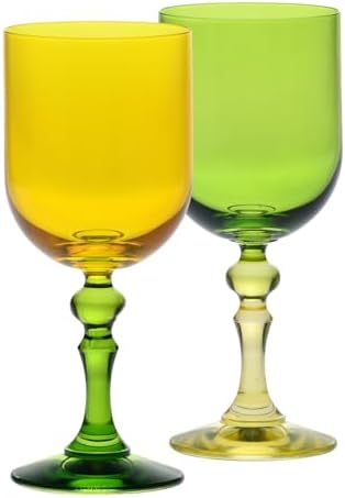KROSNO – Verres à vin rouge et blanc colorés, mocktails et eau – ...