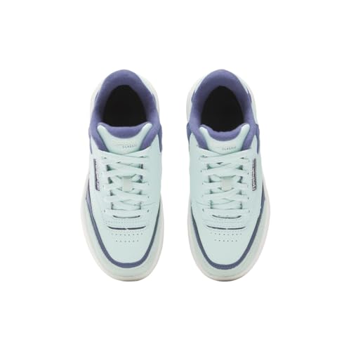 Image of Reebok Kid's Club C Extra Sneaker, Glitch Aqua /Twilight Purple /Chalk, Little Kid 11.5