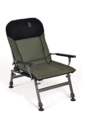 Carp Angelstuhl Campingstuhl FK5 Stuhl Deluxe Karpfen Angler Campingstuhl mit extra Höhe spezielle Kopfstütze