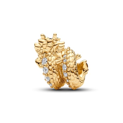 PANDORA Moments Dragon Charm - 14K Gold-Plated Charm - Jewelry for Women - Includes Gift Box2