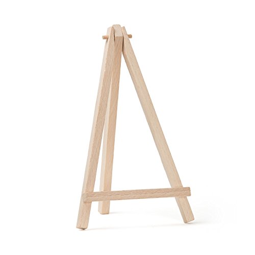 Quantum Art - Caballete de Madera para Mesa, tamaño Mini, 200 mm, Madera de Haya, Color marrón
