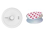 ABUS Hitzewarnmelder Prevaro 10 - Set mit Magnethalterung - zertifizierte Wärmemelder für Küche, Bad, Garage und Keller - mit 10-Jahres-Batterie, automatischer Selbstprüfung und großer Prüftaste