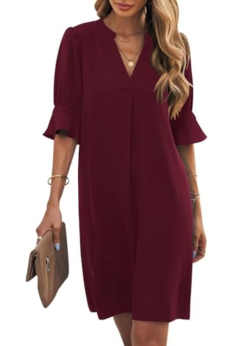 10 Best Shift Dresses Women Need for Effortless Style and Comfort 5 Wkior Women's V Neck Shift Dress (S-2XL)