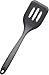 StarPack, XL Size 13.5" Silicone Turner Spatula / Slotted Spatula in Hygienic Solid Coating, Bonus 101 Cooking Tips (Gray Black)