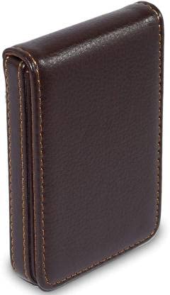 Wetland Genuine Leather Credit Card Holder ID Business Card Case Purse Wallet for Men & Women 10-20 Card Slot Pack of 1 (Black/Brown)-image-30