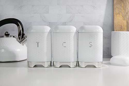 Lovello Kitchen Storage & Organisation, Coffee, Sugar, Tea, Textured 3 Canister Set, Gift boxed - Cosy Home Interiors Lovello Kitchen Storage & Organisation, Coffee, Sugar, Tea, Textured 3 Canister Set, Gift boxed - Image 6