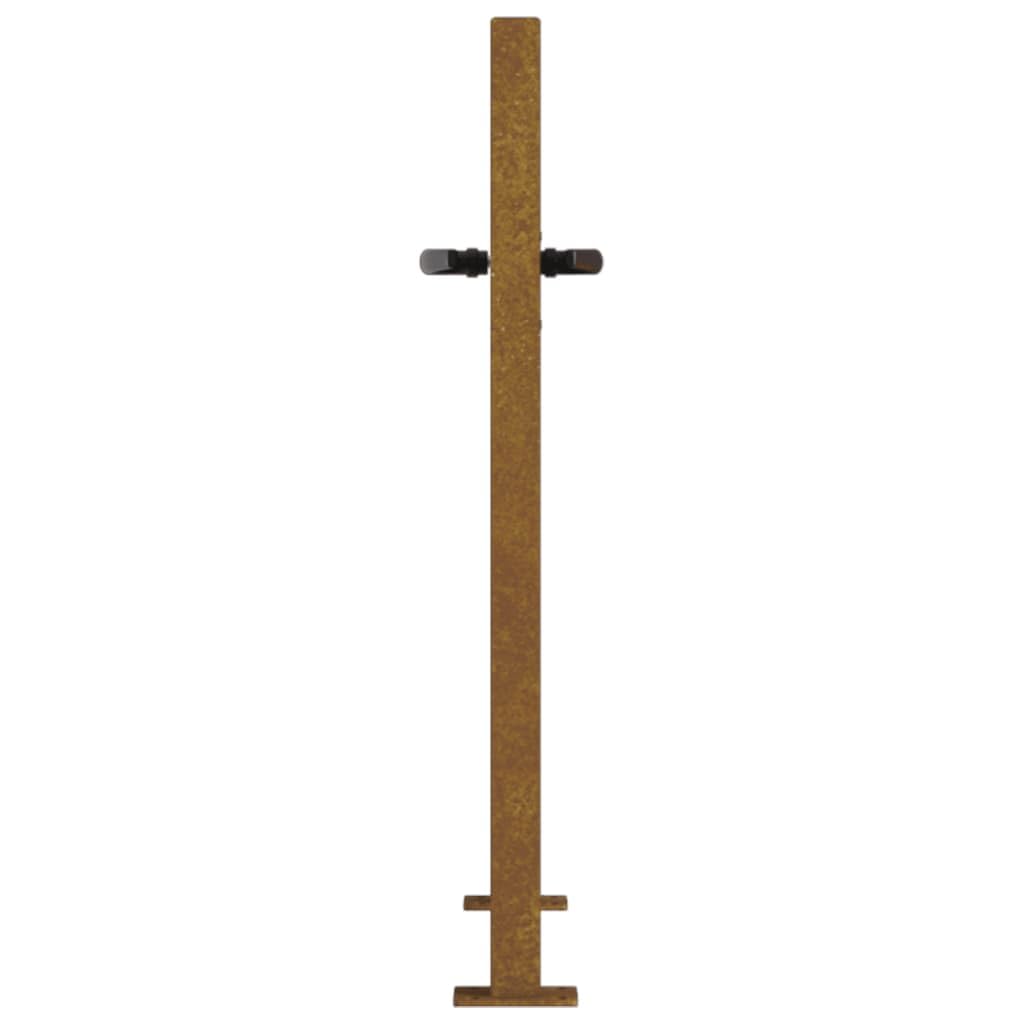 Myheimly Gartentor Cortenstahl 105 x 105 cm Abschließbar Quadratisches Design