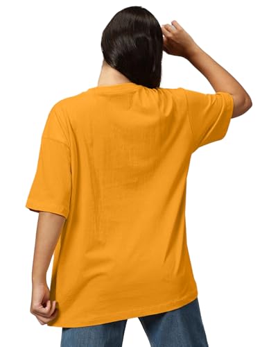 Image of LEOTUDE Women's Drop Shoulder Oversized Baggy Fit Half Sleeve Plain Solid Round Neck Multicolor T-Shirt Combo for Women's (Pack of 3)